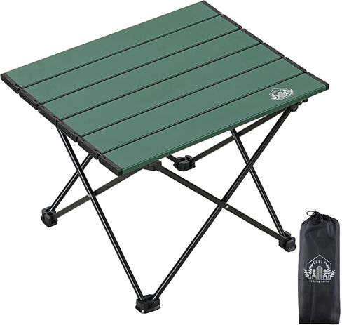 Portable Folding Camping Table, Large Compact Aluminum Beach Picnic Table, Lightweight Collapsible Outdoor Camp Tables That Folds & Rolls Up, Beach Gear Essentials Camp Accessories, Sylvan Green in Saudi Arabia