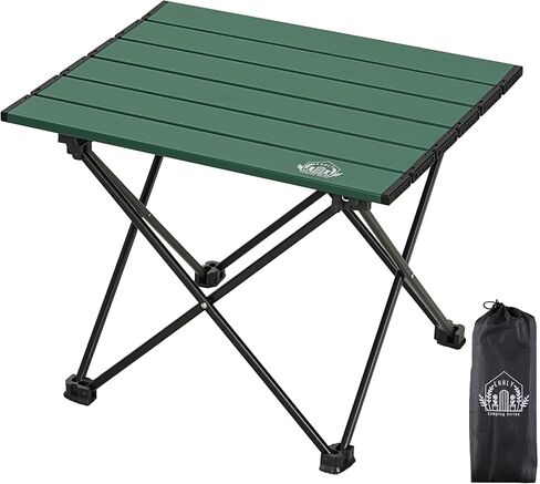 Portable Folding Camping Table, Large Compact Aluminum Beach Picnic Table, Lightweight Collapsible Outdoor Camp Tables That Folds & Rolls Up, Beach Gear Essentials Camp Accessories, Sylvan Green in Saudi Arabia
