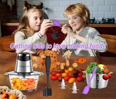 400W Electric Food Processors，Small Meat Grinder with 8 Cup and 5 Cup，2 Speed，Food Chopper Electric with 3 Sets 4 Bi-Level Blades，Meat chopper for home Use & Baby Food in Saudi Arabia