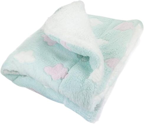 Klippo Double Layered Ultra Plush Dog/Puppy Blanket/Mat/Padding/Cover/Throw/Spread (Fluffy Clouds, Large) in Kuwait