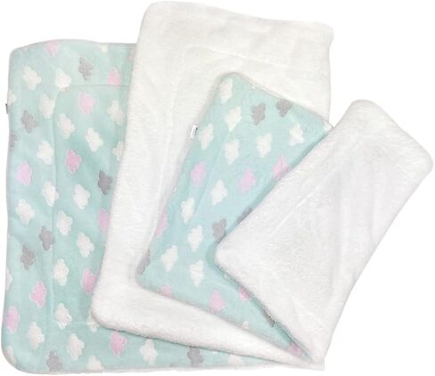 Klippo Double Layered Ultra Plush Dog/Puppy Blanket/Mat/Padding/Cover/Throw/Spread (Fluffy Clouds, Large) in Kuwait