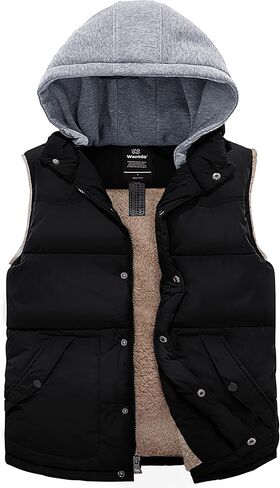 سترة منتفخة بغطاء للرأس للرجال من Wantdo معاطف شتوية خفيفة الوزن وسترة منتفخة دافئة in Kuwait