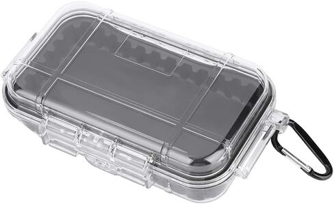 Small Waterproof Storage Case Shockproof Airtight Survival Box Storage Container Case Portable Airtight Carry Box Black Dry Storage Box in Saudi Arabia