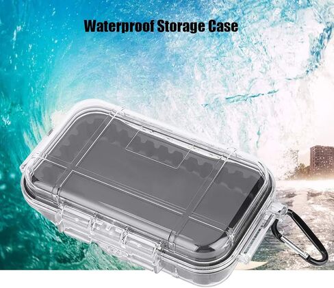 Small Waterproof Storage Case Shockproof Airtight Survival Box Storage Container Case Portable Airtight Carry Box Black Dry Storage Box in Saudi Arabia