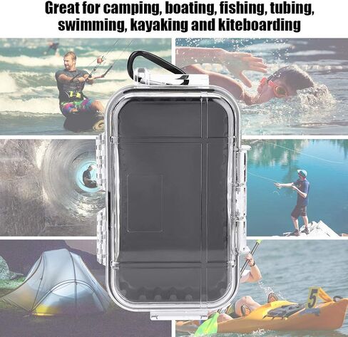 Small Waterproof Storage Case Shockproof Airtight Survival Box Storage Container Case Portable Airtight Carry Box Black Dry Storage Box in Saudi Arabia