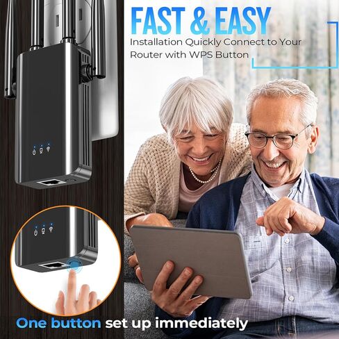 Newest 2025 WiFi Extender Signal Booster, 200% More Coverage Than Ever, Longest Range Wireless Internet Repeater and Signal Amplifier w/Ethernet Port, 6X Faster Access Point,1-Tap Setup in Saudi Arabia
