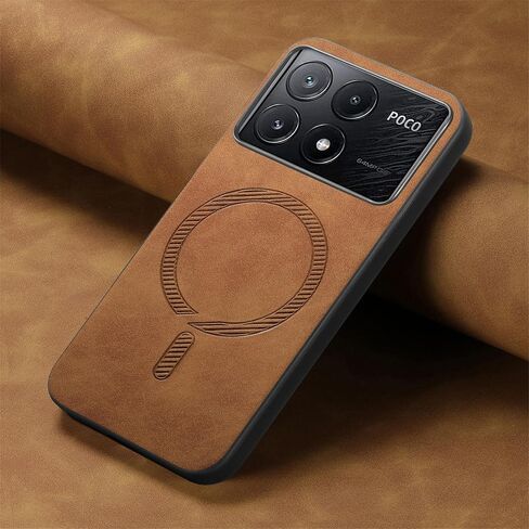 حافظة Ysnzaq مغناطيسية لهاتف Xiaomi Poco X6 Pro 5G، حافظة هاتف جلدية رفيعة للغاية من مادة TPU تدعم الشحن اللاسلكي لهاتف Xiaomi Poco X6 Pro 5G CC أرجواني in Saudi Arabia