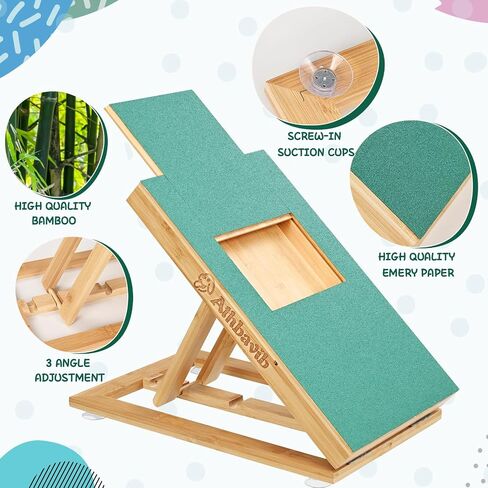 Athbavib Dog Nail Scratch Board, Dog Nail Scratch Pad with Treat Box,Replaceable Sandpaper,Dog Grooming Supplies,Pet Nail Trimmer for Small Medium Large Dogs in Saudi Arabia