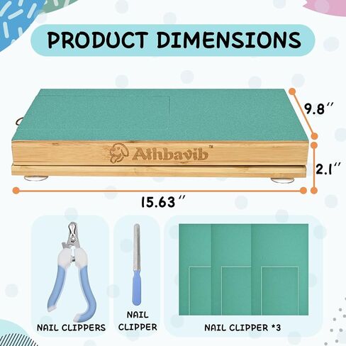 Athbavib Dog Nail Scratch Board, Dog Nail Scratch Pad with Treat Box,Replaceable Sandpaper,Dog Grooming Supplies,Pet Nail Trimmer for Small Medium Large Dogs in Saudi Arabia