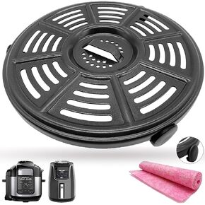 4QT Air Fryer Grill Plate for Ninja AF101 4QT AF161 AF150 XL 5.5QT Air Fryers, Upgraded Air Fryer Grill Pan Crisper Tray Grate Insert Rack Grid Shelf for Ninja Air Fryers, Nonstick