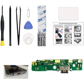 Charging Port Replacement Kit Compatible with Moto G7 Power, XT1955 Series Dock Board USB-C Connector, with Instruction Manual, Toolkit