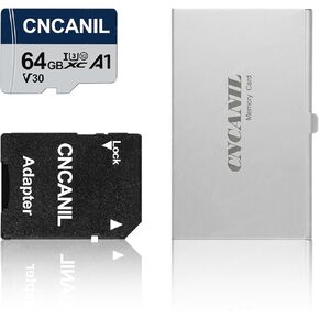 CNCANIL 64GB Micro SD Card for Nintendo-Switch, GoPro, Wyze, Dash Cam, Security Cam, MicroSDXC Memory Card up to 90MB/s, U3, V30, Full HD & 4K Video, with SD Card Adapter (4Pack)