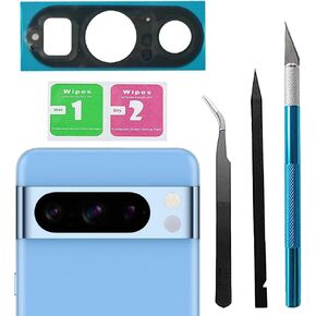 Pixel 8 Pro Back Camera Glass Lens Replacement Part for Google Pixel8Pro Rear Camera Glass with Pre-Installed Adhesive and Reparing Toolkits