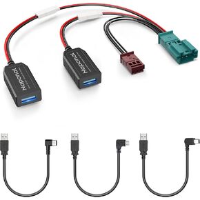 GPS DashCam Power Adapter,(3Pin Type F Connector) Mirror Camera Radar Charger Station GPS Dash Cam Charger Cable for Select Porsche 718 Cayman, Boxster, 991 Carrera 911 and More