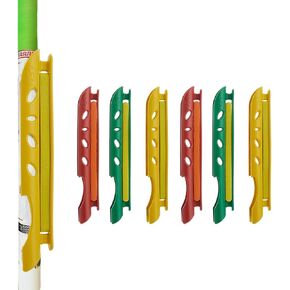 SUPERFINDINGS 20Pcs 3Colors Plastic Fishing Rod Bobbin Winder Tenkara Line Keeper Mixed Color Fishing Rod Attaching Line Holder Bobbin Portable Durable Bobbin Winder Clip on Rod Fishing Tackle