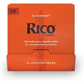 Rico by D'Addario Bb Clarinet Reeds, 2.0, 25Count Single Reeds in Saudi Arabia