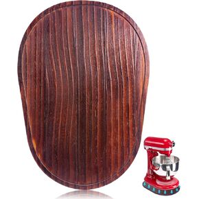 Housejoy Wooden Stand Mixer Mat: Sliders for KitchenAid Bowl Lift 4.5-5Qt | Wooden Sliding Tray-Smooth Edge-Protects Desktop-Easy to Move-Kitchen Appliance Slider-Stand Mixer Replacement Accessories in Kuwait