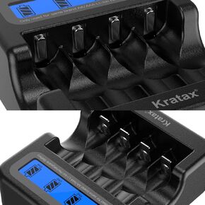 Kratax Battery Charger for AA and AAA Rechargeable Batteries