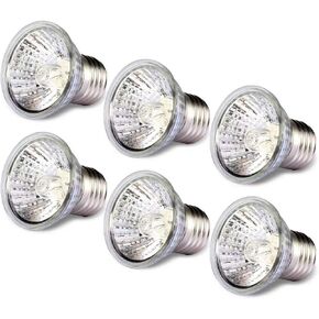 75W UVA UVB Full Spectrum Sun Lamp Sunbathe Reptile Heating Bulbs for Lizard,Turtle,Snake-6 Pack