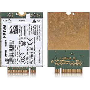 Wireless EM7455 for Dell DW5811e 3P10Y Qualcomm 4G LTE WWAN NGFF Card Module, LTE Support (North America / EMEA) -B1 (2100 MHz), B2 (1900 MHz), B3 (1800 MHz), B4 (1700 MHz AWS), B7 (800 MHz-DD)