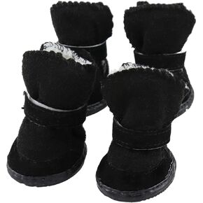 Small Dog Winter Booties, Cold Weahter Dog Shoes for Small Dogs, Boots for Cats, Yorkie, Chihuahua Cozy Boots Pink Size 3