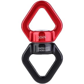 Alomejor 30 KN Swing Swivel Pulley Wheel Rock Climbing Caster Rotational Device Rope Swivel Connector