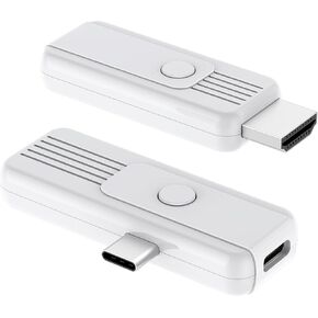 Wireless HDMI Transmitter and Receiver, Upgrade Type-C 3.1 Port Wireless Hdmi Plug & Play Portable 2.4G/5G for Streaming Video and Audio to HDTV/Projector/Monitor from Martphone/Tablet/Laptop