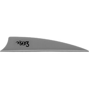 Bohning X3 Vane, 3", Silver, 36pk