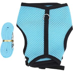 GLOGLOW Rabbit Harness with Leash, Small Animals Adjustable Buckle Breathable Mesh Pet Vest for Rabbit Squirrel Bunny Ferret Guinea Pig(L) Accessories