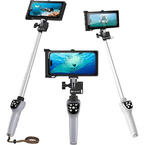 Waterproof Selfie Stick with Diving Phone case, 26FT Waterproof, Suitable for Diving, Snorkeling, Boating, Surfing, Beach.