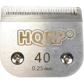 HQRP #40 Blade Dog Grooming Replace A5 Detachable Clipper Blades for Dog Grooming Blades UltraEdge/Ceramic Edge Compatible with Andis/Oster A6/Wahl KM10/Geib/Other Pet Dog Clippers for Grooming 0.25mm