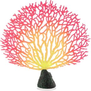 VOCOSTE لينة سيليكون متوهجة حوض السمك محاكاة المرجان، الإسفار النباتات المائية العائمة لتزيين خزان الأسماك، ارتفع الأحمر in Kuwait