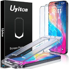 Uyiton UnBreak-Glass for iPhone 15 Pro Max Screen Protector, [Easy Fit] Full Coverage Case Friendly Scratch Resistance Bubble-Free 9H Tempered Glass Screen Protector 15 Pro Max(6.7''), 2 Pack