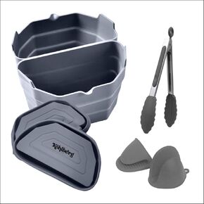 Slow Cooker Divider Liners - Reusable, BPA-Free, Heat-Resistant Liners for Easy Cleanup - Essential Kitchen Accessories for Multi-Recipe Cooking, Medium, Black
