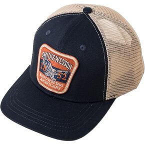 Smith & Wesson Men’s Trucker Baseball Hat, Official Hat, Navy