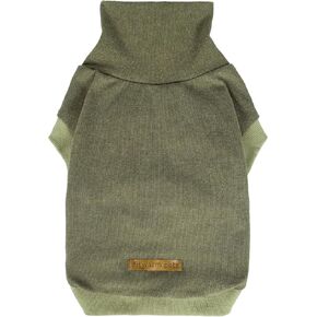 Fitwarm Turtleneck Fleece Dog Sweater, Thermal Dog Winter Clothes for Small Dogs Boy Girl, Lightweight Dog Cold Weather Coat, Doggy Pullover Jumper, Pet Outfit, Military Green, Olive Green, XL