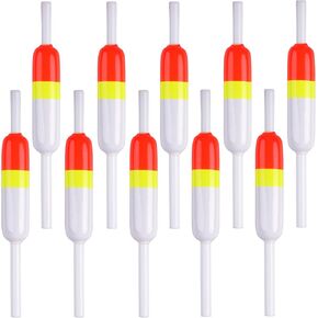 Fishing Floats and Bobbers,10PCS Wood Slip Bobbers Spring Oval Stick Slip Floats for Crappie Trout Panish Bass Fishing