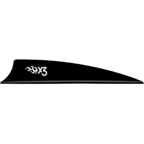 Bohning X3 Vane, 3", Black, 36pk
