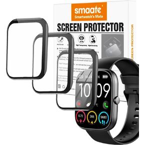 3D Screen protectors Compatible with uaue T60 1.91 inches smartwatch, 3 Piece, Full Coverage, Anti-shatter