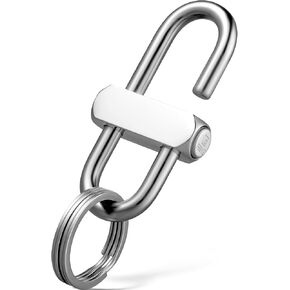 FEGVE Locking Carabiner Clip Heavy Duty - Durable Anti-Loss Keychain Holder Carabiner for Keys Water Bottle Backpack