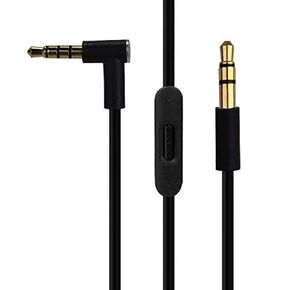 ienza Audio Aux Cable Cord Wire with Inline Microphone and Control for Beats by Dr Dre Headphones Solo Studio Pro Detox Wireless Mixr Executive Pill Sony Noise Cancelling & More (Black)