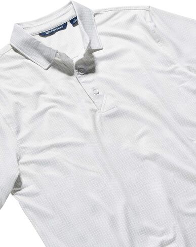 Cutter & Buck Men's Pike Geo Grid Print Polo in Saudi Arabia