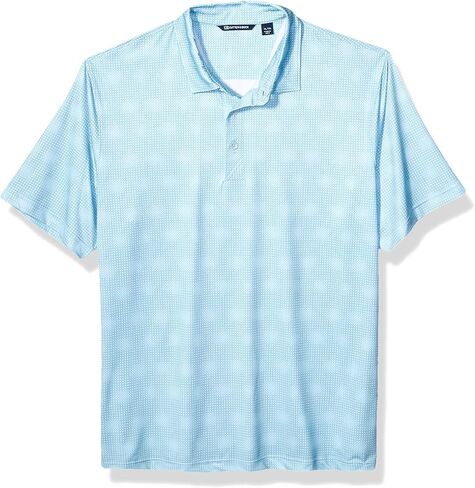 Cutter & Buck Men's Pike Geo Grid Print Polo in Saudi Arabia