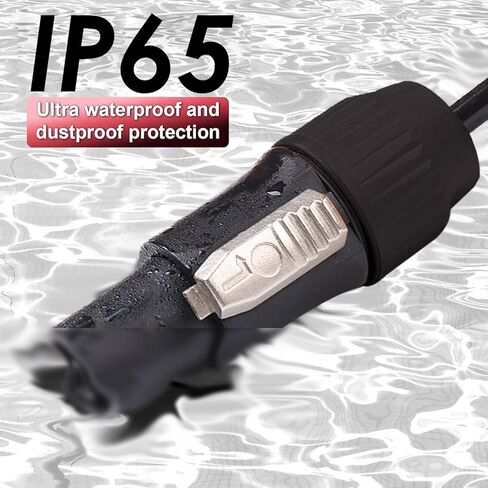 موصلات قفل PowerCon True مقاومة للماء - 4 عبوات، 3 دبابيس رأس تثبيت على لوحة ذكر تيار متردد، 20 أمبير 250 فولت، حماية IP65 الخارجية لطاقة إضاءة المسرح، معدات الصوت (الإخراج) in Kuwait