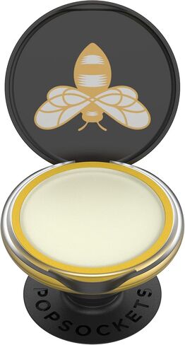 PopSockets Lip Balm Phone Grip with Expanding Kickstand, PopLips, Burt's Bees, PopSockets for Phone - Bee Logo Black in Saudi Arabia