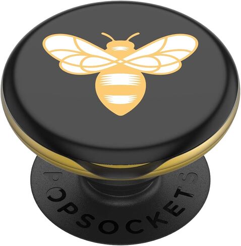 PopSockets Lip Balm Phone Grip with Expanding Kickstand, PopLips, Burt's Bees, PopSockets for Phone - Bee Logo Black in Saudi Arabia