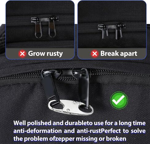 Double Small Carabiner Clips, 10 Pcs S Carabiner Zipper Clip Anti Theft Deterrent Alloy Snap Hook Keychain Clip Zipper Pull Locks for Backpacks Traveling Fishing Camping(5Pcs Black+5Pcs Silver) in Saudi Arabia