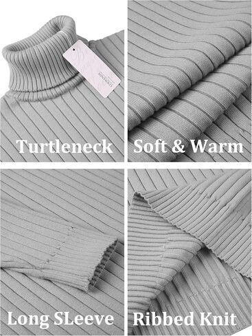 COOFANDY Men's Slim Fit Turtleneck Sweater Casual Pullover Sweater Lightweight Ribbed Sweater in Saudi Arabia