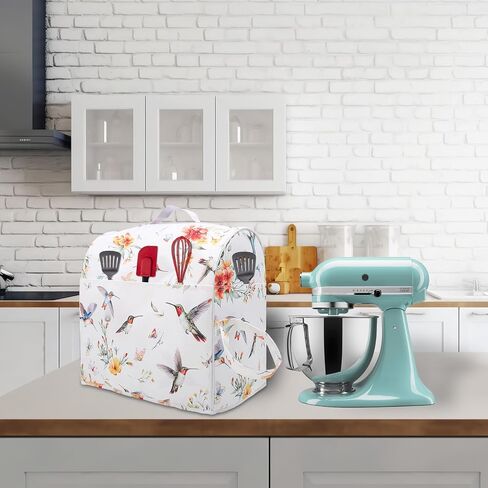 Stand Mixer Dust Cover for Kitchen aid Tilt-Head 4.5-5 Qt Mixers Cover (Only) with Storage Pocket, Compatible with Stand Mixers Accessories and Attachments (Bird, 4.5-5QT) in Saudi Arabia