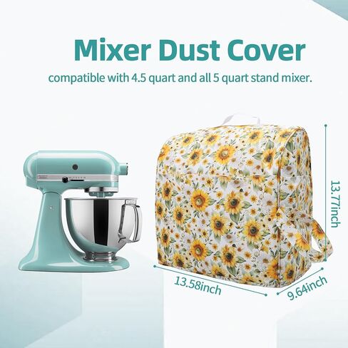Stand Mixer Dust Cover for Kitchen aid Tilt-Head 4.5-5 Qt Mixers Cover (Only) with Storage Pocket, Compatible with Stand Mixers Accessories and Attachments (Bird, 4.5-5QT) in Saudi Arabia